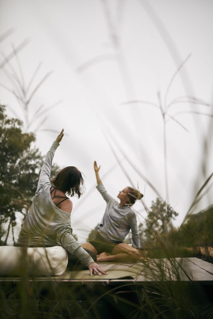 Yoga-Plattform am Bostalsee