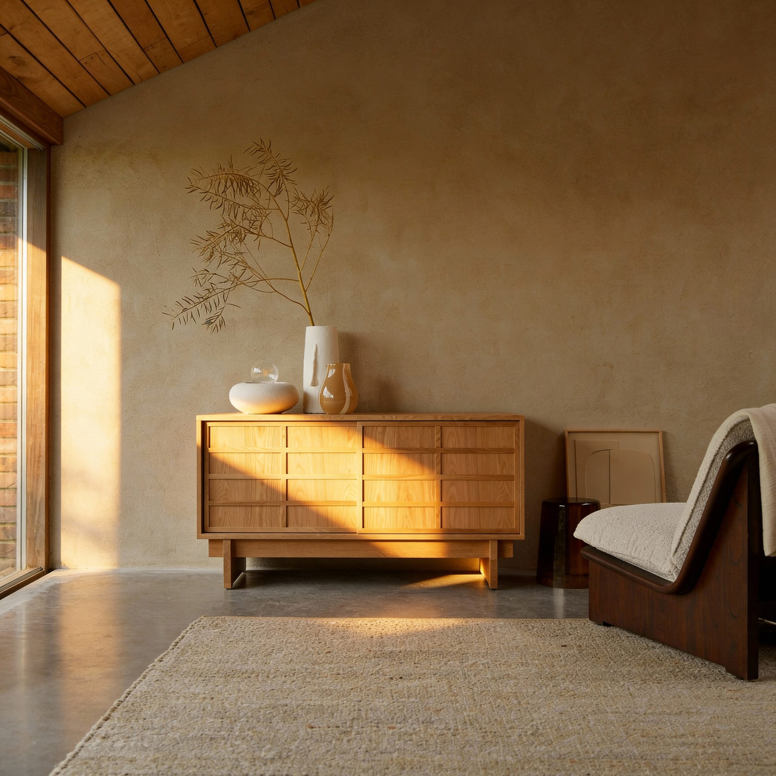 Klassisches Sideboard aus massivem Holz von tikamoon